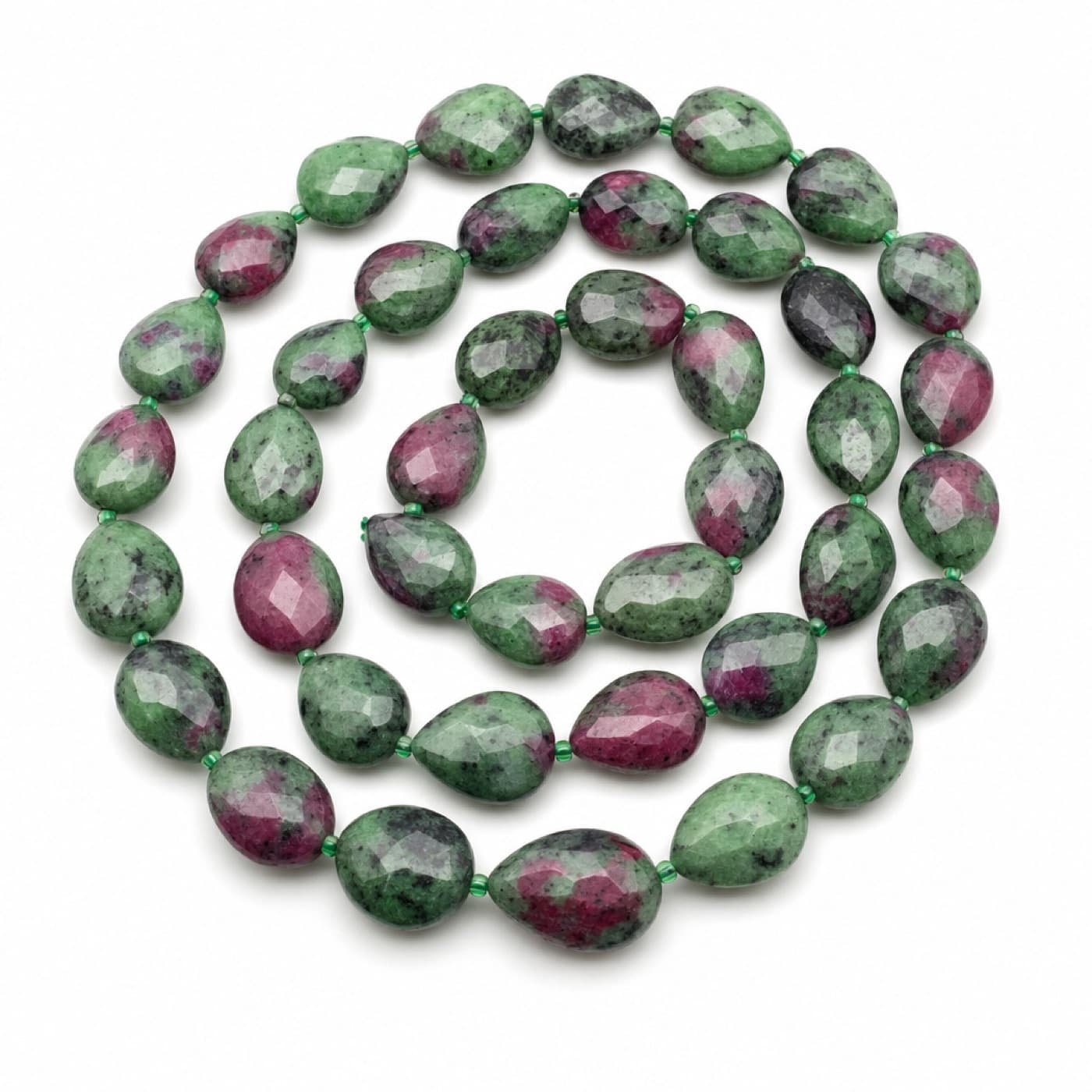Ruby zoisite beads